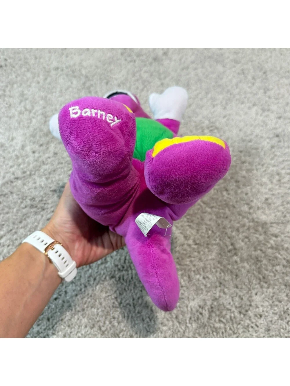 Barney the Dinosaur Plush Toy with Crossing Guard Hat